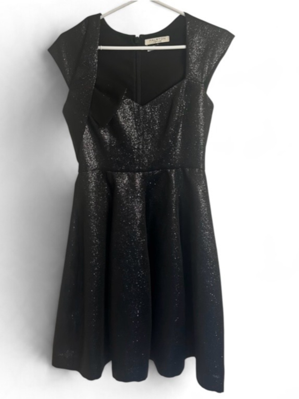 Halston Heritage Black Metallic Shimmer
Fit & Flare Cocktail Dress. Size 2